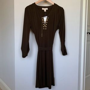 Michael Kors Brand New Olive/Bark dress